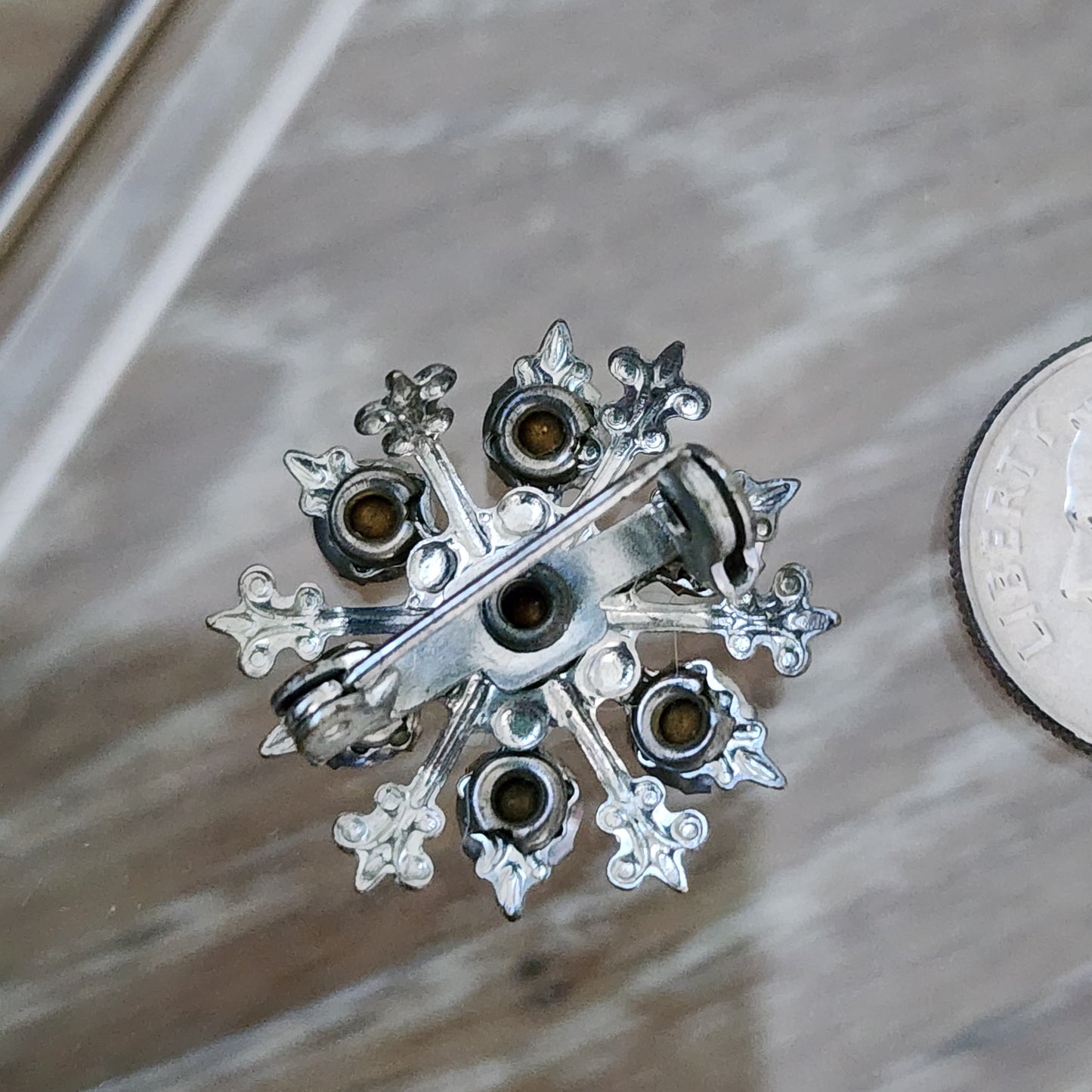 Rhinestone Snowflake Pin for Cissy - Vintage Jewelry